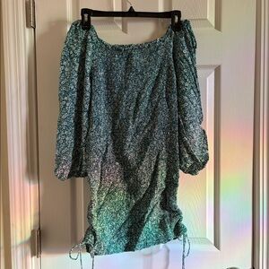 Jessica Simpson scrunch dress, off the should